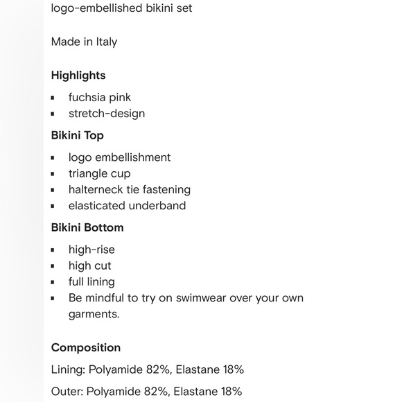 BALMAIN**BARBIE Fuscia Pink w/Strass Crystal Logo Bikini Set***F36;Sm. $545 - Picture 11 of 11